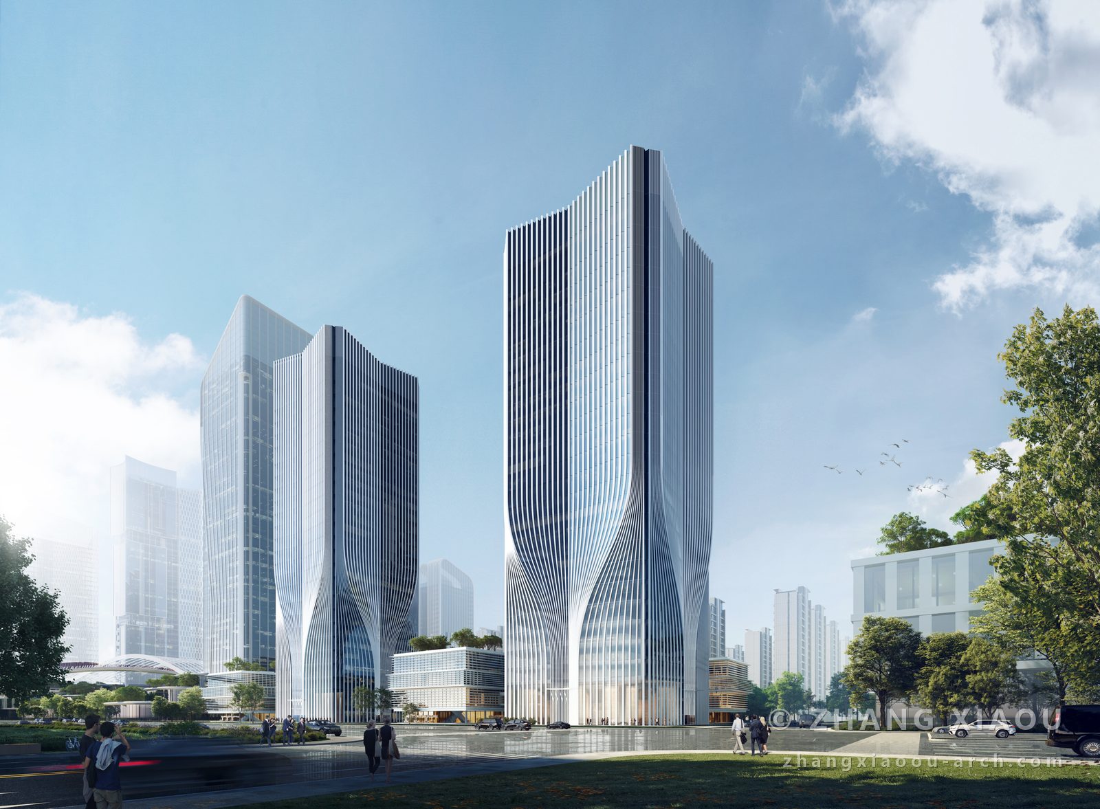 Jinan New-Old Kinetic Energy Conversion Pilot Zone – Headquarters Economic District Plot B8 Conceptual Design